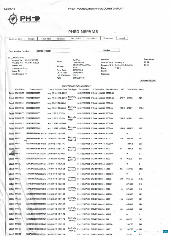download download INDIA PHED utility bill Word and PDF template PDF template PDF template